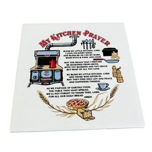 My Kitchen Prayer Decorative Ceramic Tile